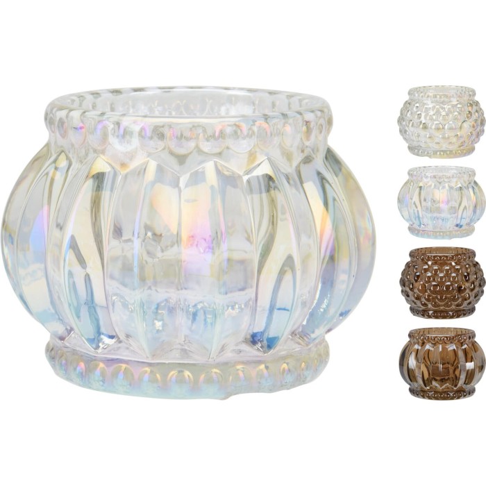 P-TEALIGHT VETRO 7CM 4ASS